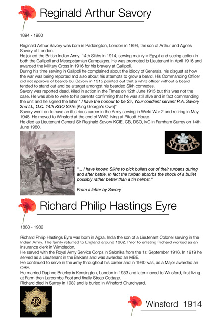 Reginald Arthur Savory and Richard Philip Hastings Eyre