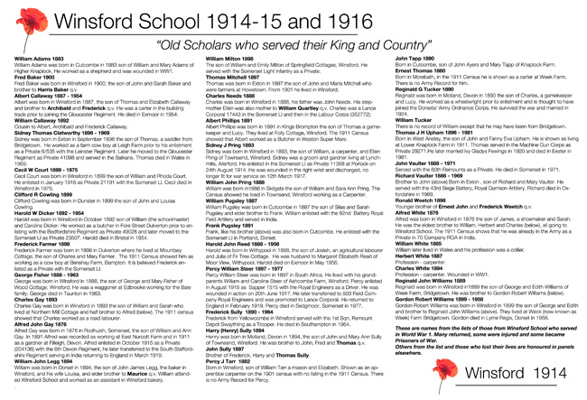 Winsford School 1914-15 and 1916